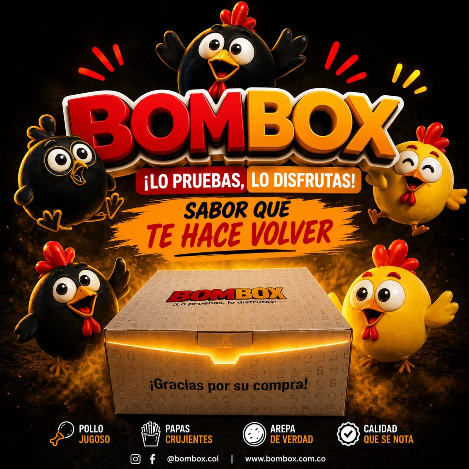 Bombox — ¡Lo pruebas, lo disfrutas! Bombones de pollo crocantes